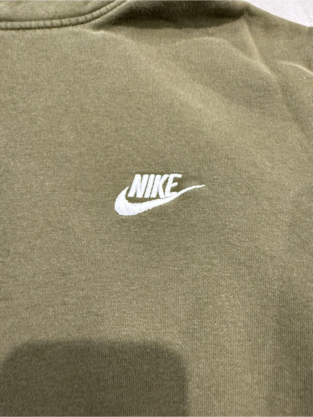Nike Olive Green Hoodie with White Logo